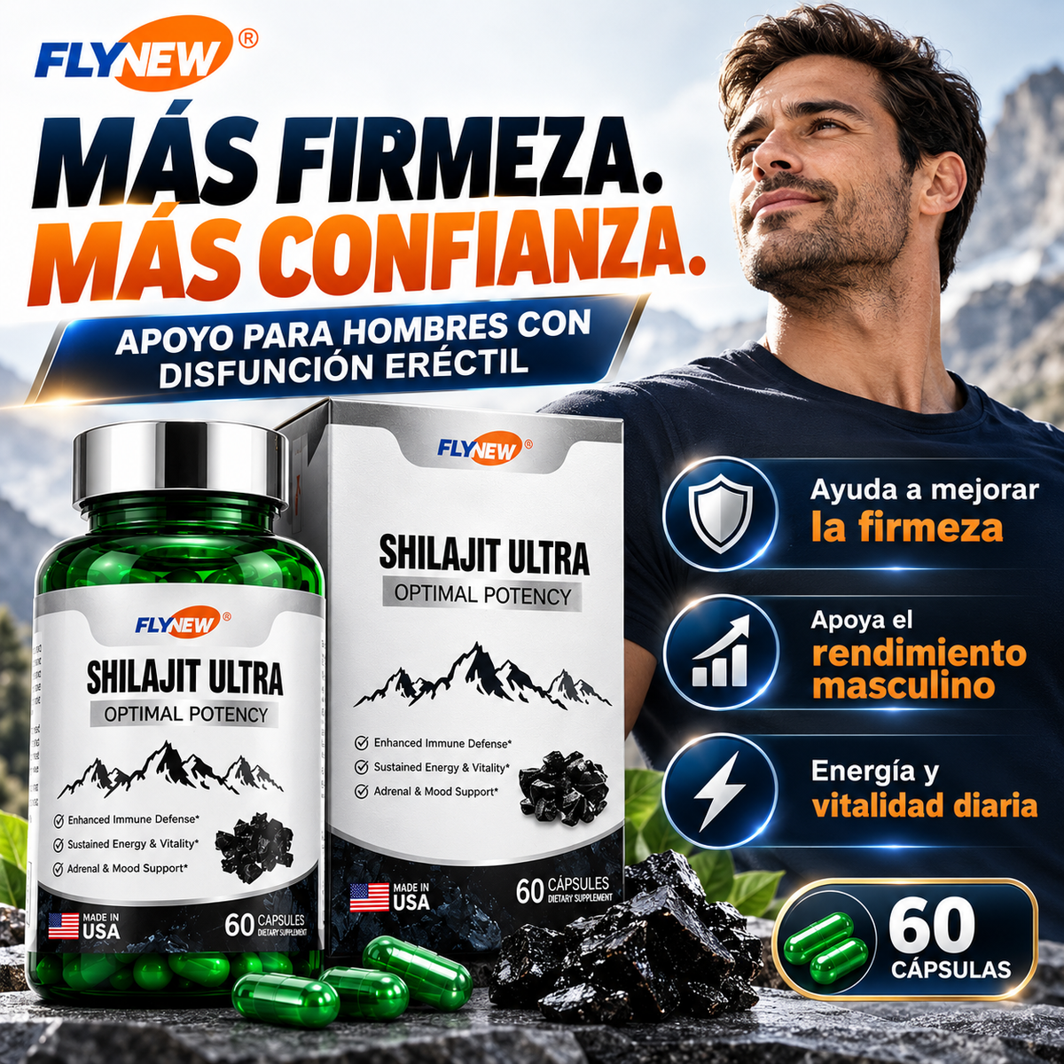 SHILAJIT ULTRA POTENCY - 60 CÁPSULAS